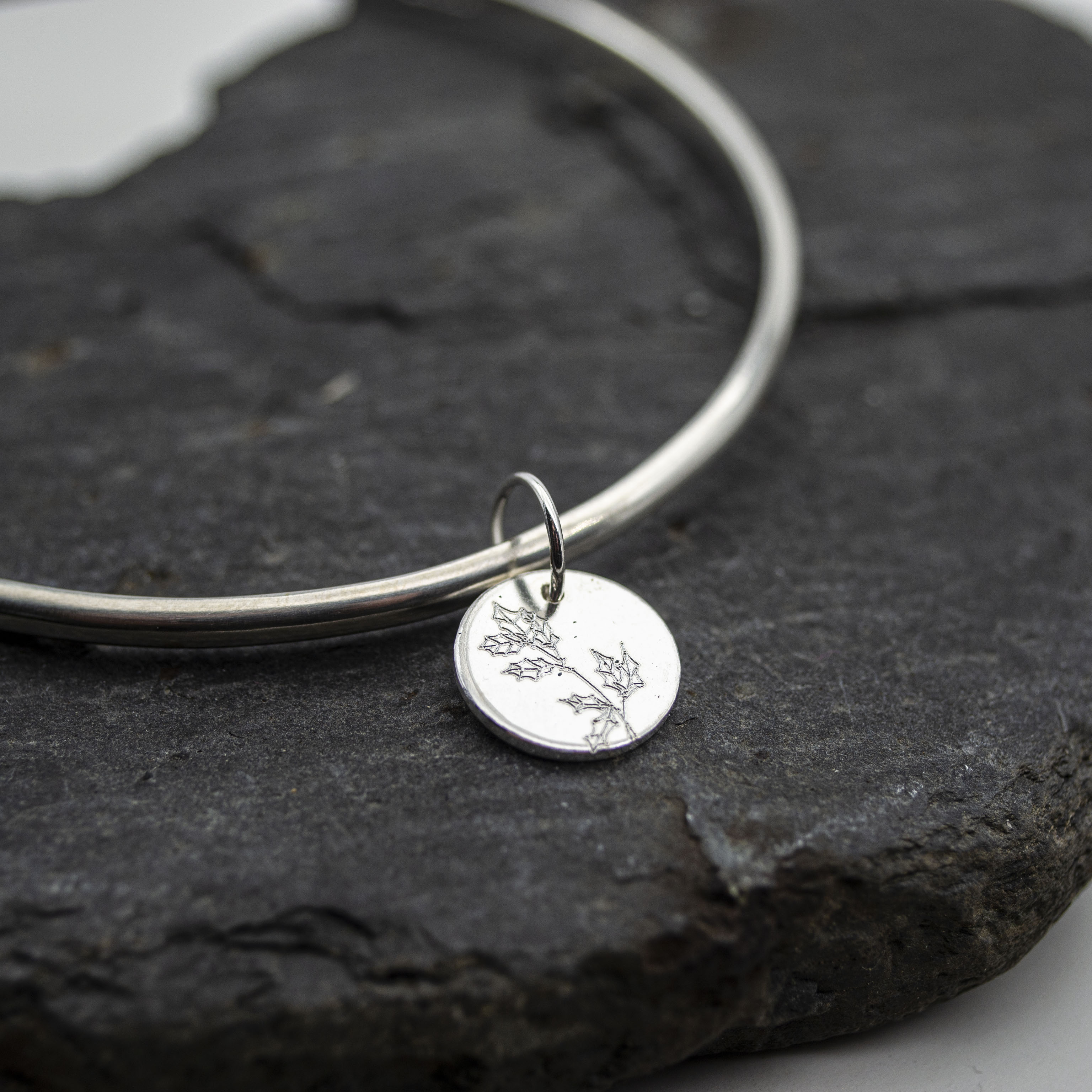 Silver deals bangle engraved