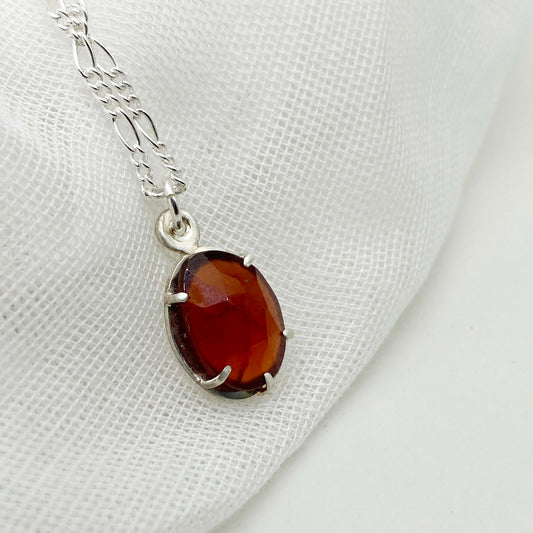 Garnet pendant necklace