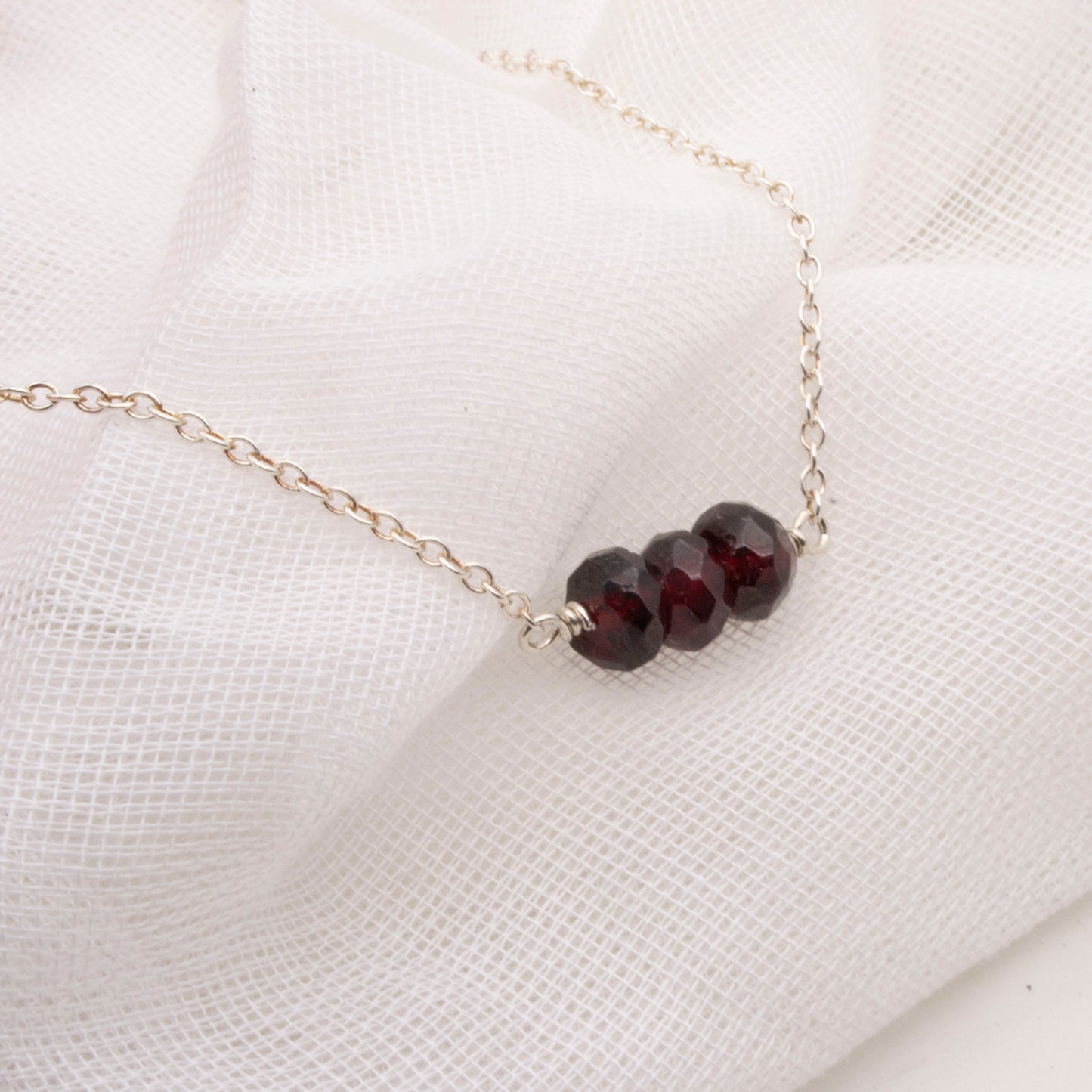 Garnet rondelle necklace