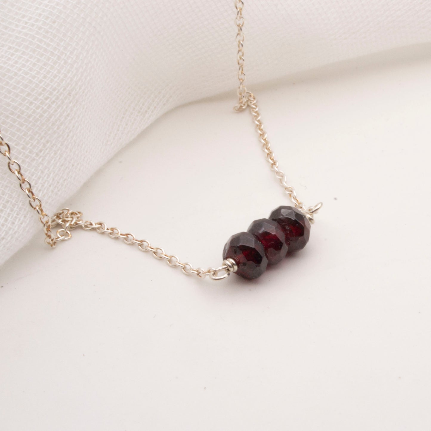 Garnet rondelle necklace