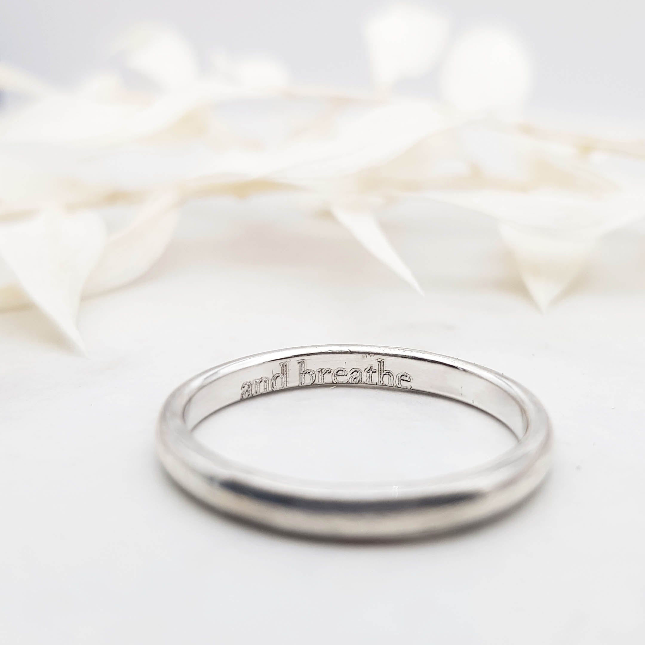 Simple band wedding on sale rings